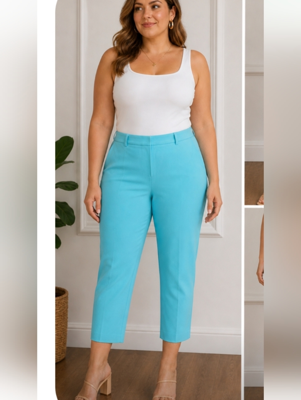 ASOS BLUE CROPPED PANTS, * ALTERED SIZE 14